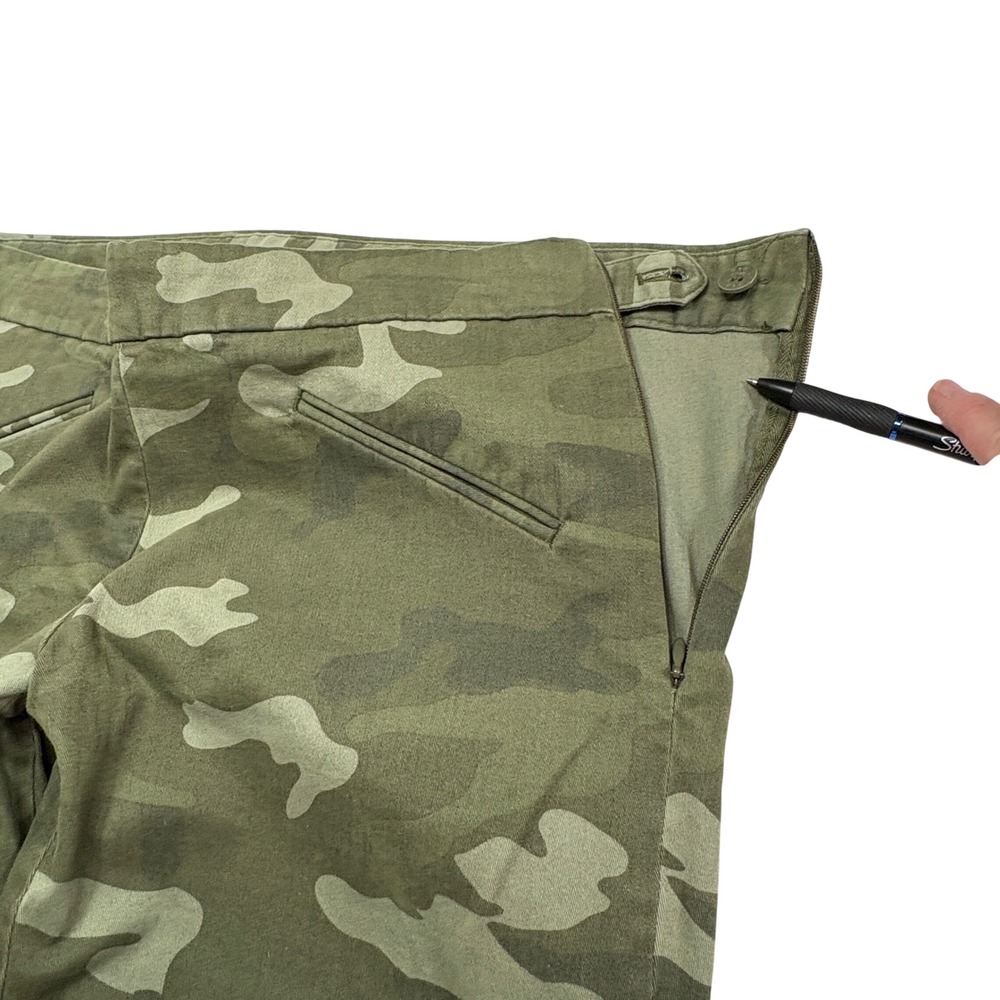 GAP Khakis Women‎ 10 Green Camo Super Skinny Ankle Zip Camouflage Pants - Picture 3 of 11